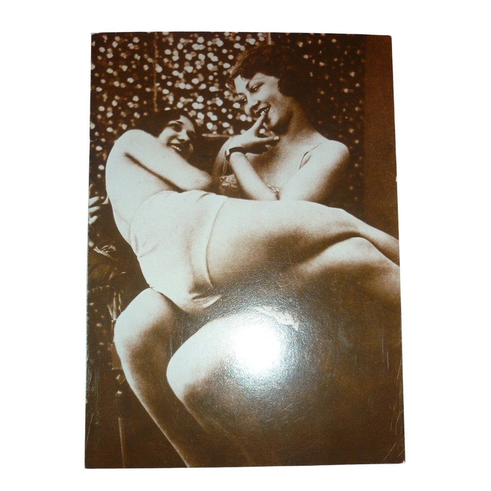 Vintage 1985 Maine Line Co Risque Friendship Greeting Card 85BR916 Sepia Women